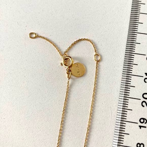 Stella & Dot Delicate Chain Necklace with Clover "S" Charm - Gold - Picture 4 of 4